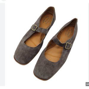 Kork-Ease Prato Grey Suede Mary Jane Flat  Size 8.5